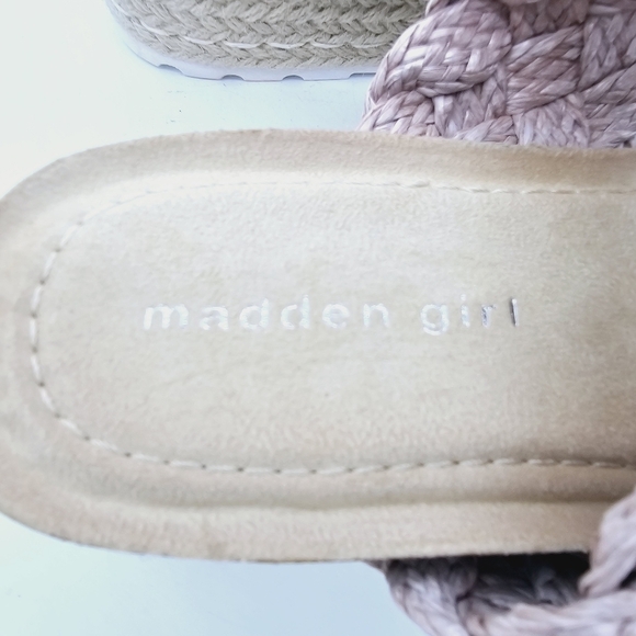 Madden Girl Blush Braided Raffia Pretty Espadrille Open Toe Platform Sandals - Picture 9 of 16